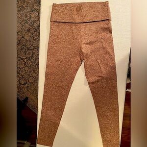 NWT’s Offline Tan/ Brown Activewear Leggings w/ Fold Over Waistband, Large Long